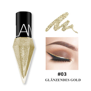 Glanzende vloeibare diamanten eyeliner