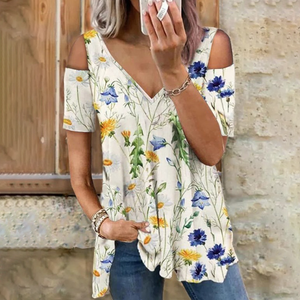 Romantisch T-shirt met bloemen