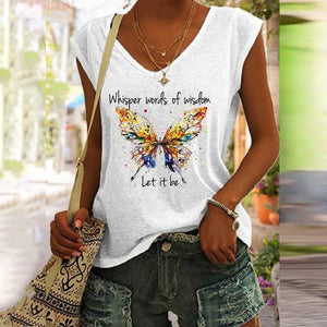 T-shirt met vlinderprint