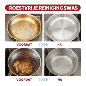 Magische reinigingspasta voor roestvrij staal