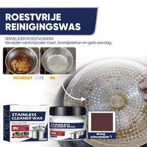 Magische reinigingspasta voor roestvrij staal