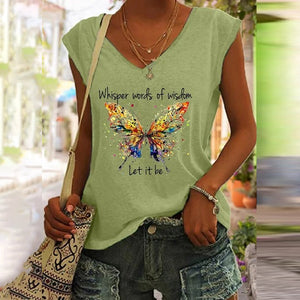 T-shirt met vlinderprint