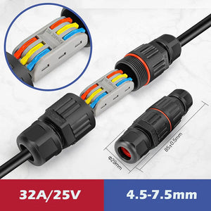 Waterdichte elektrische draadconnector voor buiten