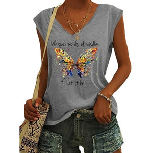 T-shirt met vlinderprint