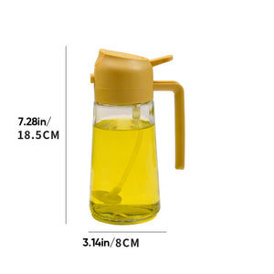 🥧2-in-1 glazen oliespuit en -dispenser