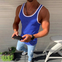 Afbeelding in Gallery-weergave laden, Gestreepte casual tanktop voor heren
