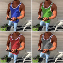 Afbeelding in Gallery-weergave laden, Gestreepte casual tanktop voor heren

