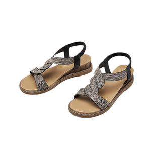 Antislip sandalen met zachte zool en sleehak