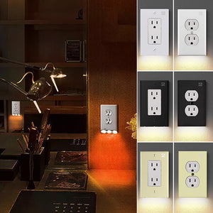 Outlet Wall Plate With Night Lights