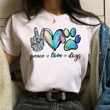 Afbeelding in Gallery-weergave laden, Peace, Love &amp; Dogs T-shirt
