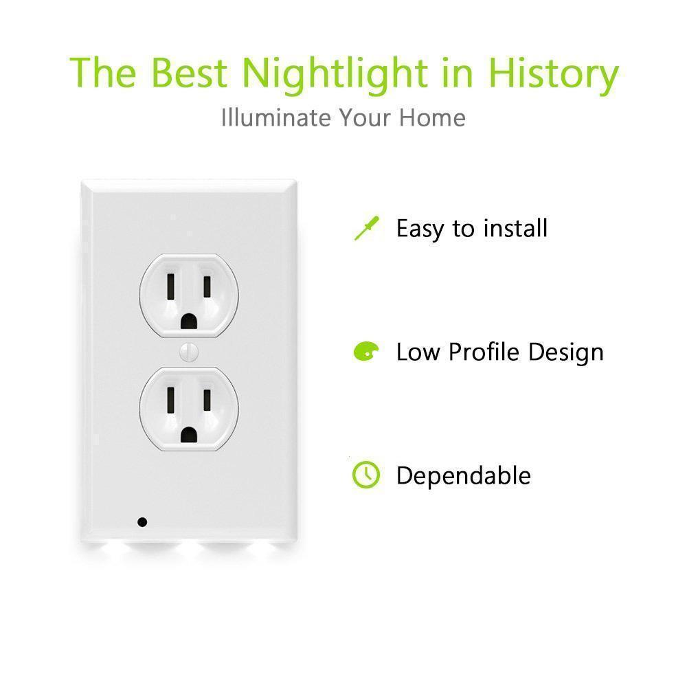 Outlet Wall Plate With Night Lights