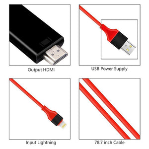 HDMI Monitor Adapter kabel voor iPhone/Android naar TV