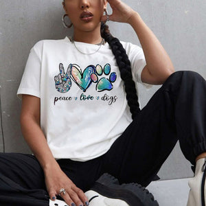 Peace, Love & Dogs T-shirt