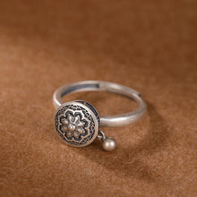 Afbeelding in Gallery-weergave laden, Buddhist Tibetan Prayer Wheel Ring OM Mantra Lotus Floral Ring
