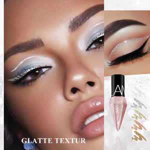 Glanzende vloeibare diamanten eyeliner