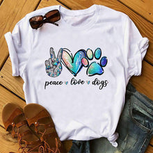 Afbeelding in Gallery-weergave laden, Peace, Love &amp; Dogs T-shirt
