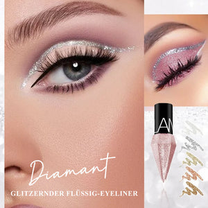 Glanzende vloeibare diamanten eyeliner