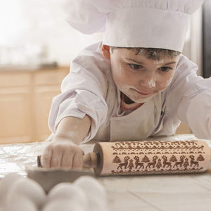 🍪Kerst houten deegrollers