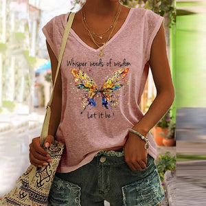 T-shirt met vlinderprint