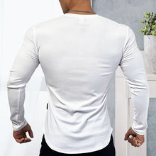 Afbeelding in Gallery-weergave laden, Sport-T-shirt met V-hals en lange mouwen
