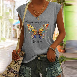 T-shirt met vlinderprint