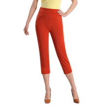 Afbeelding in Gallery-weergave laden, Women&#39;s Seven-point Pants High-waisted Elastic Casual Pants
