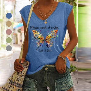 T-shirt met vlinderprint